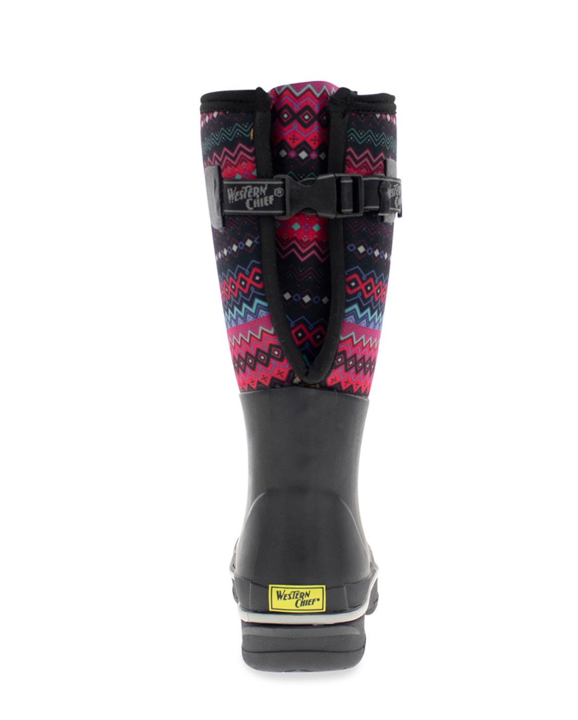 Women s Fair Isle Wide Calf Neoprene Cold Weather Boot Black