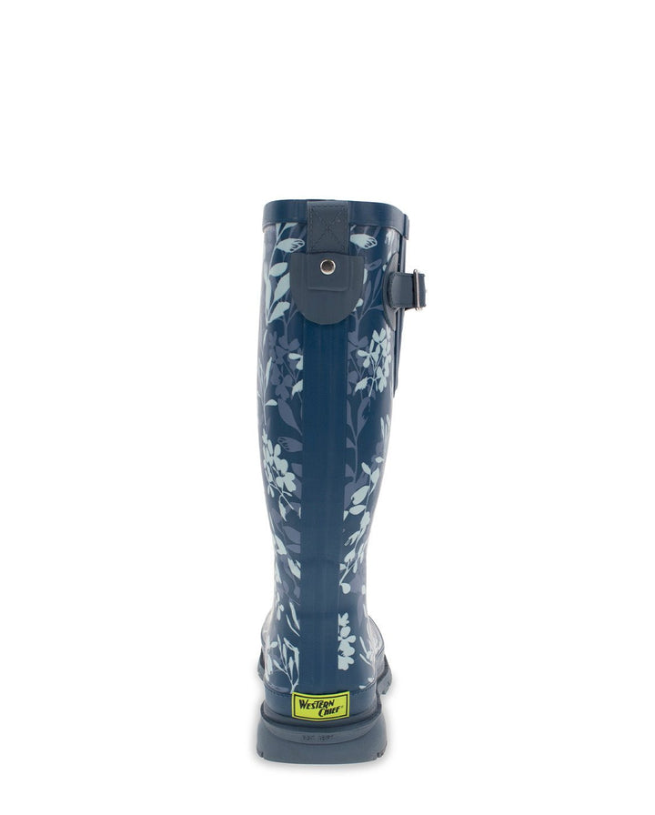 Women's Leafy Branches Tall Rain Boot - Navy - Western Chief