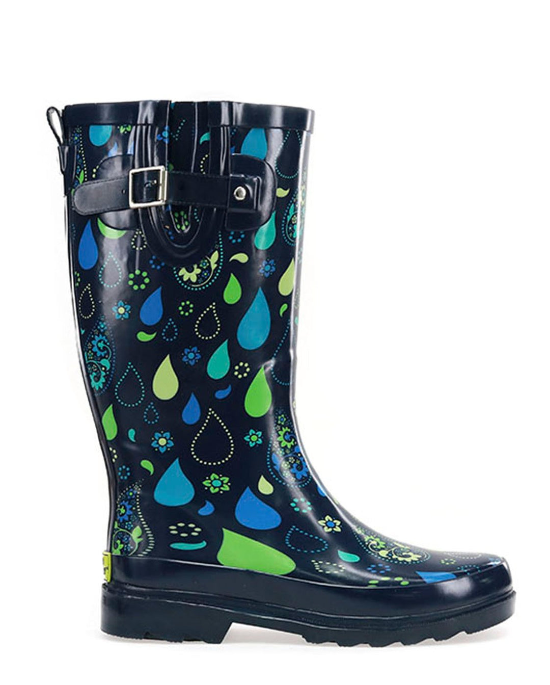 Women's Pouring Paisley Tall Rain Boot - Navy - Western Chief