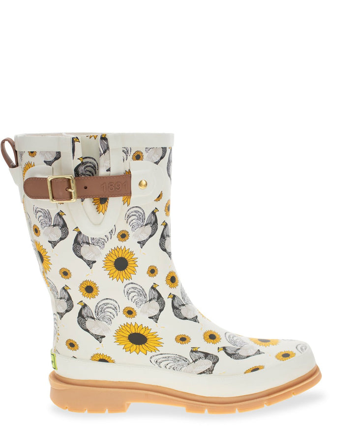 Women's Rooster Rise Mid Rain Boot - Cream - Western Chief